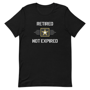 Retired - Not Expired - Army Military - T-Shirt - Black